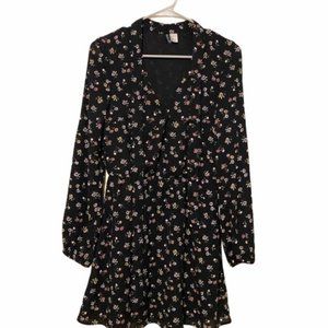 H&M Long Sleeve Floral Floaty Dress